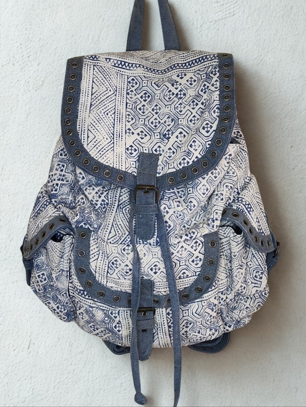 𝘾𝙡𝙚𝙤𝙗𝙚𝙡𝙡𝙖 for Free People NEW! Hendrix Boho Print Canvas Backpack